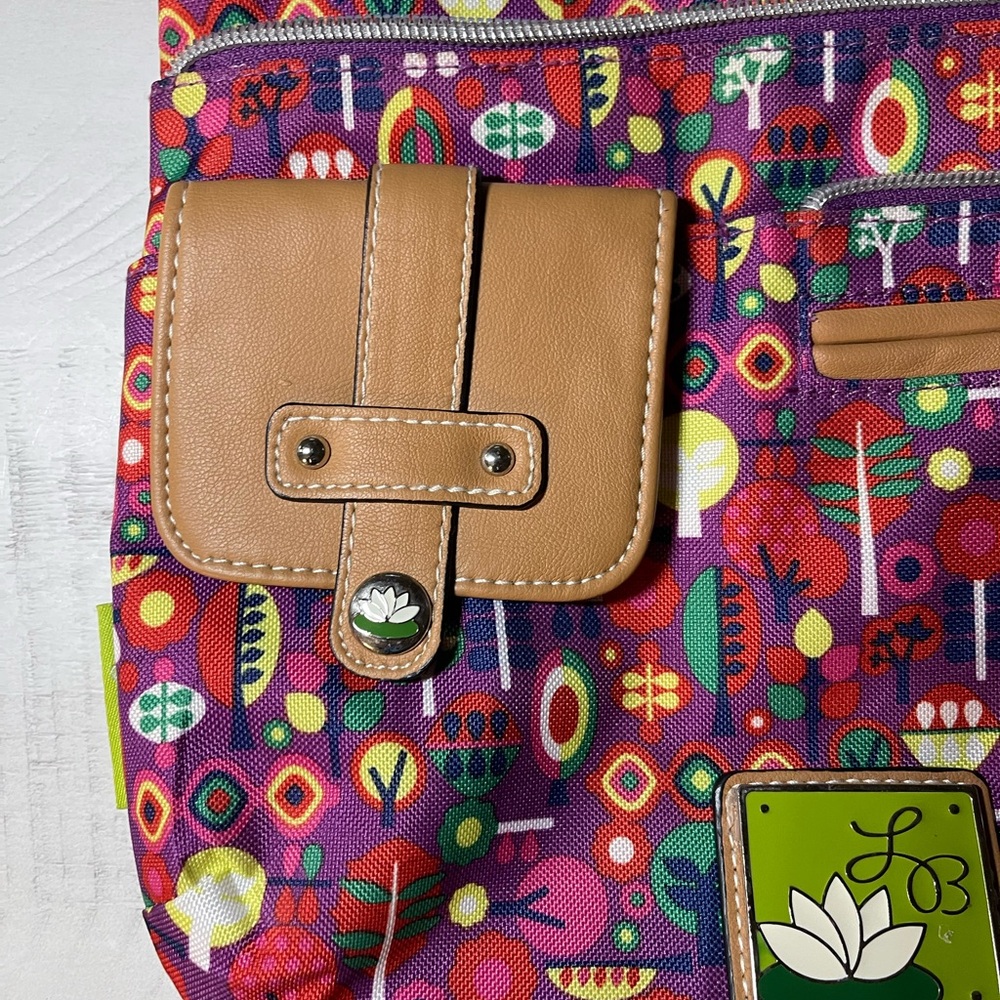 Lily Bloom Vibrant Colors Crossbody Bag W/Adjustable Strap and zip close. - Picture 5 of 12
